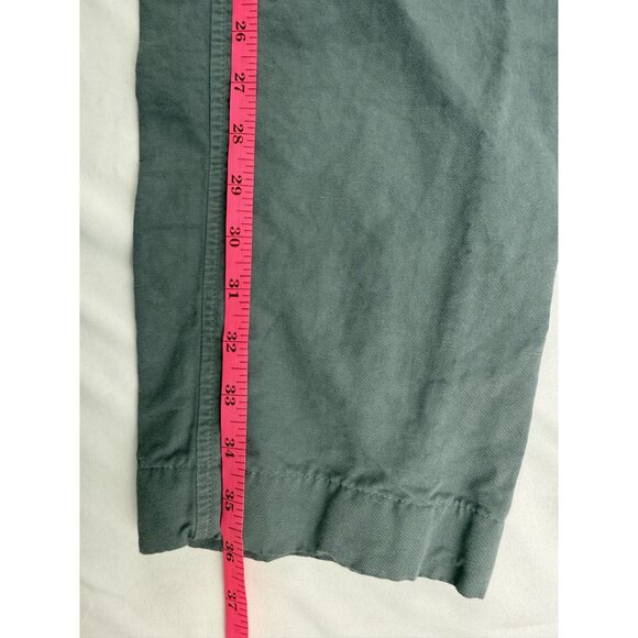 Sid Mashburn 55% Cotton 45% Linen Blend Pants 40x26 Made in Italy in Green Short - Picture 7 of 9